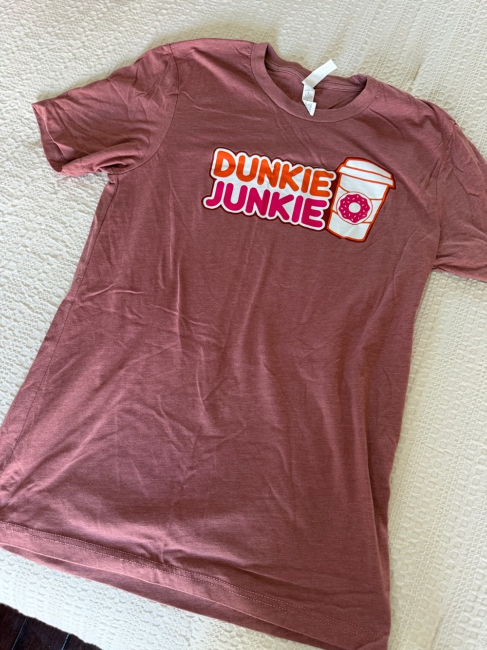 Dunkin Inspired- Bella Canvas Dusty Mauve Crewneck Tee